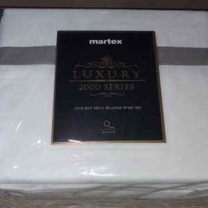 New Martex Luxury 2000 Series Queen Sheet Set - Ultra-Soft Micro-Brushed